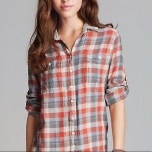 Jachs Girlfriend Light Pink Button Down Flannel Size Small
